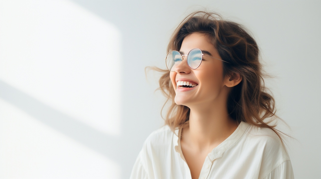 Une jeune femme heureuse