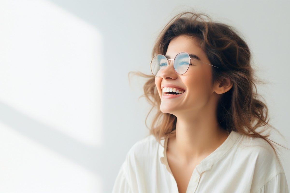 Une jeune femme heureuse